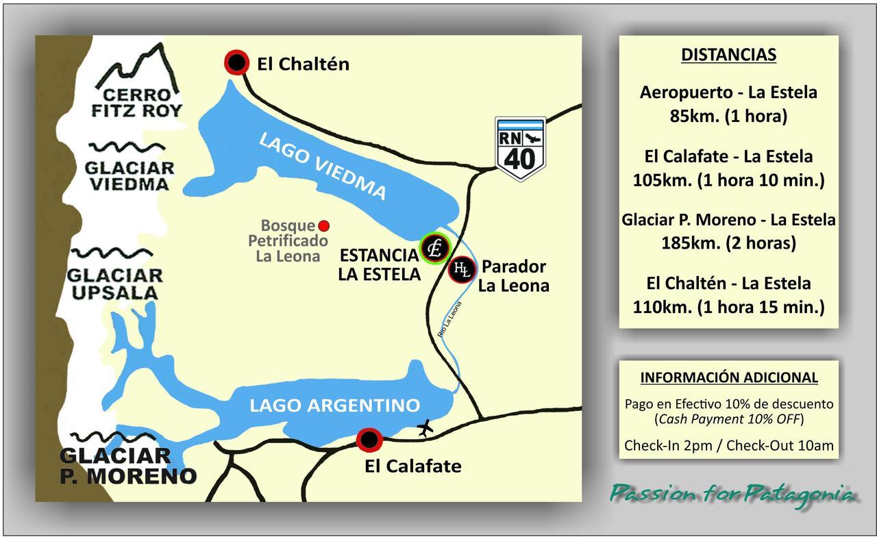 Lago Viedma Estancia La Estela מראה חיצוני תמונה